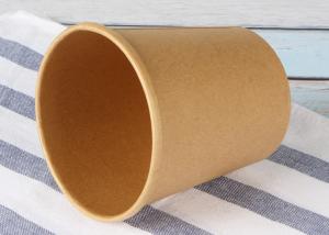 Wholesale Eco Friendly Paper Soup Cups With Lids , Brown Kraft Paper Soup Containers from china suppliers