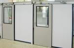 High quality Aluminum frame Hospital room Door with lead glass window