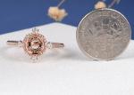 Engagement Setting 14k Rose Gold Ring Flower Floral Semi Mount