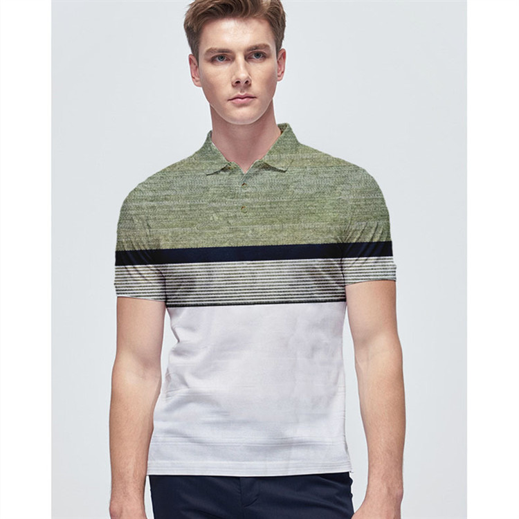 Easy To Care Circular Knitting Striped Knit Fabric For Polo Shirt