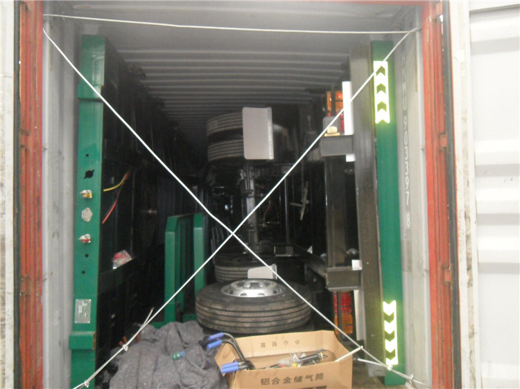 45ft Flat Platform Semi-Trailer Rim 9.00-22.5 3 Axles Shipping Container Carrier