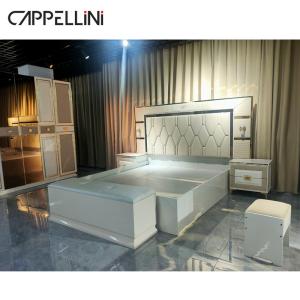 Wholesale MDF Wood Bedroom Sets Furniture King Size Up Holstered Dormitory Beds from china suppliers