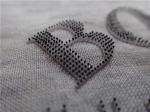 Durable Heat Transfer Garment Labels Brush Dots 3D Colorful Logo