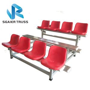 Wholesale Flexible Outdoor Aluminum Stadium Bleachers Economic 2 - 5rows Long Bench from china suppliers