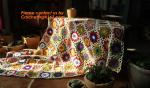 Countryside Handmade crochet hook Daisy blanket, Cashmere knitted blanket throw,