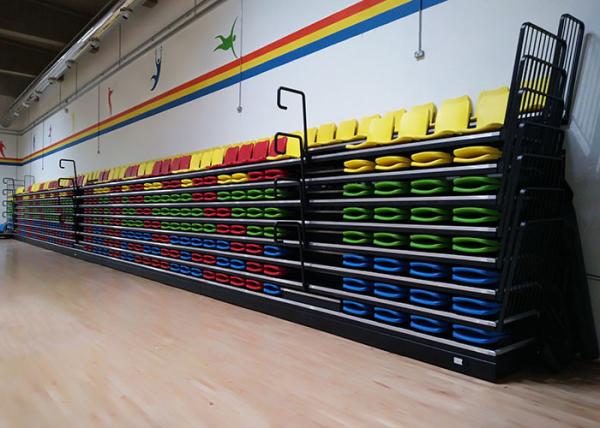 Flexible Telescopic Retractable Bleacher Seating HDPE Material Customized Seat