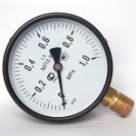 Painted Steel Manometer Utility Pressure Gauge 1 MPa 4 Dial Brass Connection