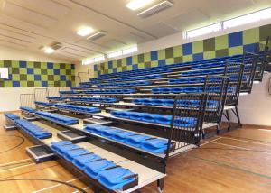 Wholesale Automatic Telescopic Tribunes / Black Seat Brackets Indoor Bleacher Seating from china suppliers