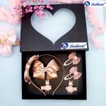 Fashion Champagne 6"Children Hair Bows With Clips Set For Birthday Gifts