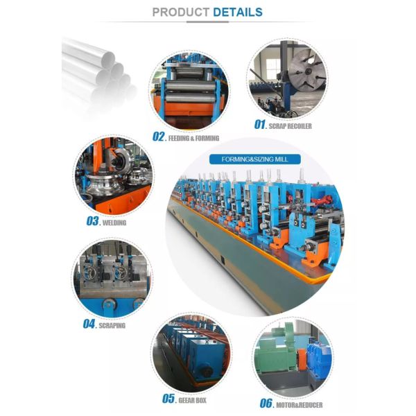Precision Tube Mill Line 50 M/Min 219mm Diameter 3-9mm Thickness
