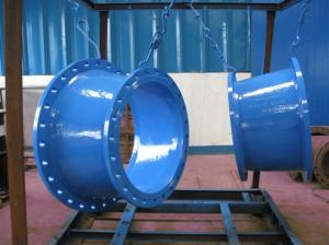 Wholesale DN600 to DN1200 Ductile iron fittings Zinc spaying Double flange reducer from china suppliers