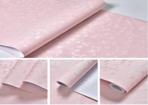 Wholesale Washable Floral Self-Adhesive Wallpaper , Pink Color 61cm * 50m from china suppliers