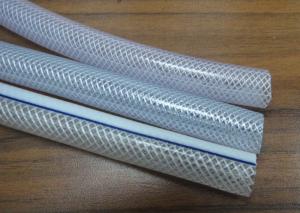 Wholesale FDA Food Grade PVC Braided Hose / Transparent Fiber Reinforced Braided Net Pipe Tubing from china suppliers