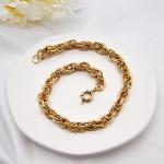Gold Fashion Jewelry Necklaces Twist Design Smooth Surface Jewelry