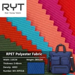 Wholesale 600D Twill PU RPET Recycled Polyester Low Carbon Materials For Luggage from china suppliers