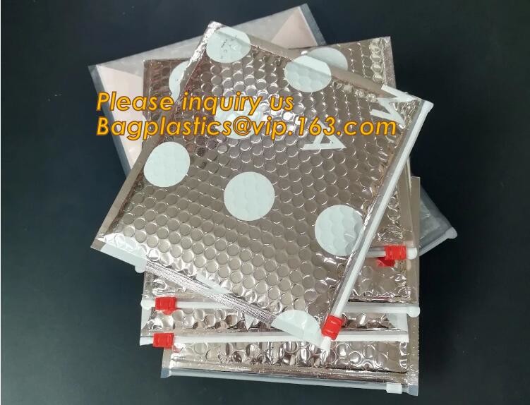Holographic Zipper Slider Zip Lock Bubble Bag,Cosmetic Zipper Bag/Rose Gold Slider Bubble Bag with Logo,Slider Bubble Zi