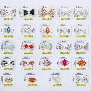 Wholesale Hot NEW Wholesale Alloy Jewelry 3D Nail Art Jewelry Nail rhinestones Sticker Supplier Number ML1887-1901 from china suppliers