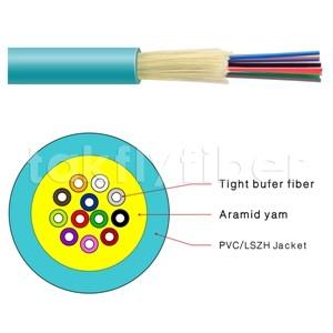 Wholesale Indoor Distribution Fiber Optic Cable 2 To 48 Cores SM Or MM LSZH , Plenum OFNP from china suppliers