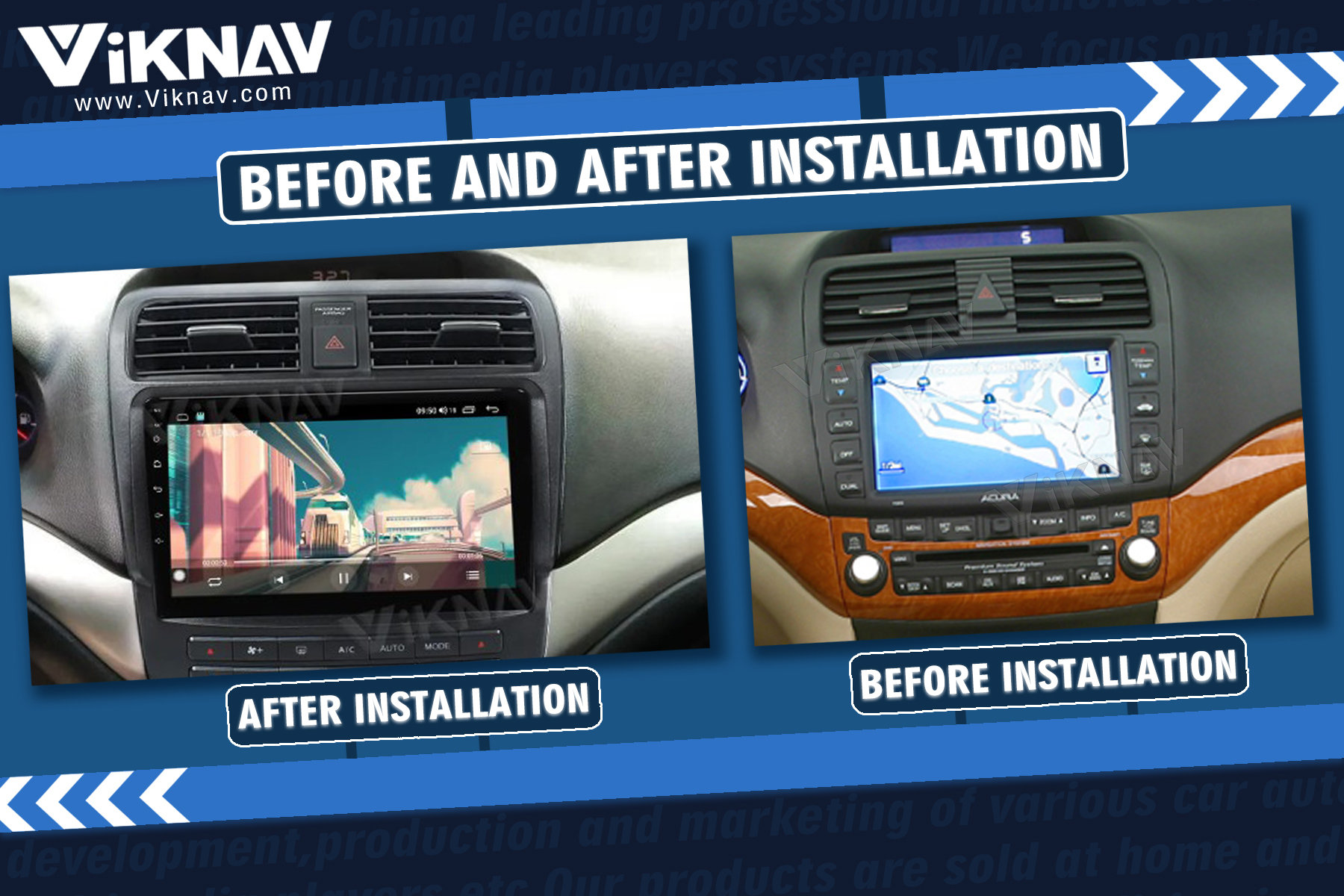 Viknav Android Car Radio For Honda Acura TSX 2004-2008 Car Stereo Receiver Touch Screen
