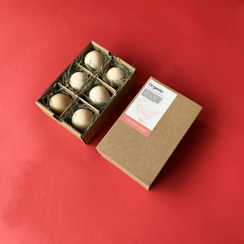 Custom Corrugated Cardboard Egg Cartons Trays Brown With Divider