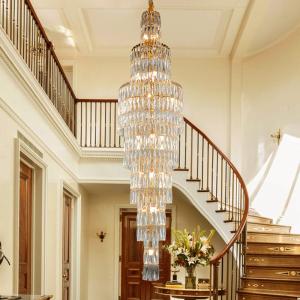 Wholesale Luxury k9 crystal chandelier long staircase lamp living room lamp(WH-NC-89) from china suppliers
