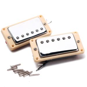 Wholesale Cream Chrome Mini Humbucker Bass Pickups Set N8K/B14.5K For LP Guitar from china suppliers
