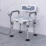 Senior Friendly Bathroom Chair For Shower Adjustable Height Aluminium Bath Chair