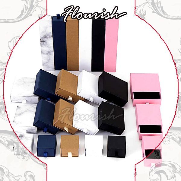 Bespoke Mutiple Color and Size Customizable Kraft Paper Jewelry Gift Packing Box