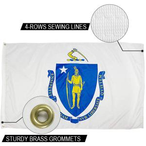 Wholesale 3 X 5ft State Of Massachusetts Flag Outdoor Heavy Duty Dupont Nylon 66 US Flags from china suppliers