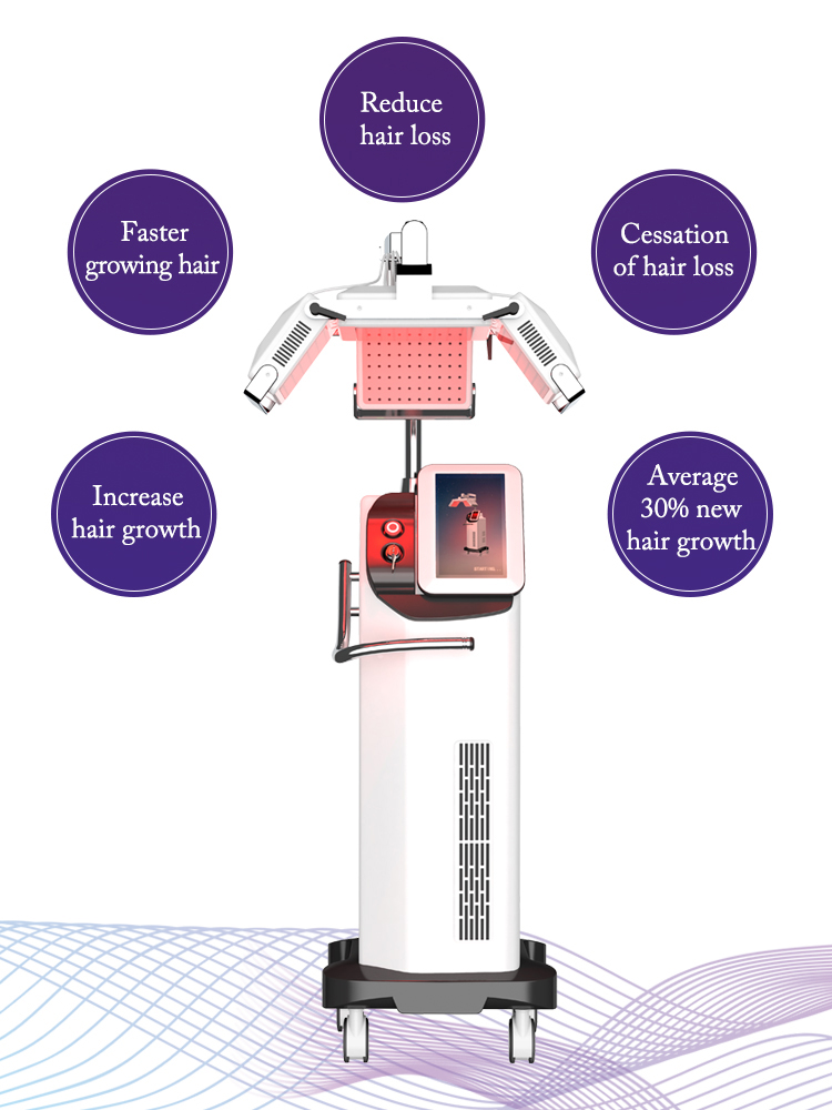 Red Diode Laser High Frequency Beauty Therapy Machine 650NM For Hair Growth OEM