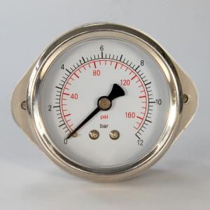 Wholesale 50mm Stainless Steel Npt Pressure Gauge 12 Bar 160 Psi Axial Connection Butterfly Flange from china suppliers