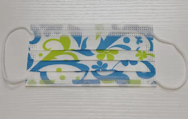 S&J 3-Ply Fashion Disposable Printed Face Mask Respirator Nonwoven Multiple Vibrant Colors Kids Friendly ASTM F2100 LEVEL3