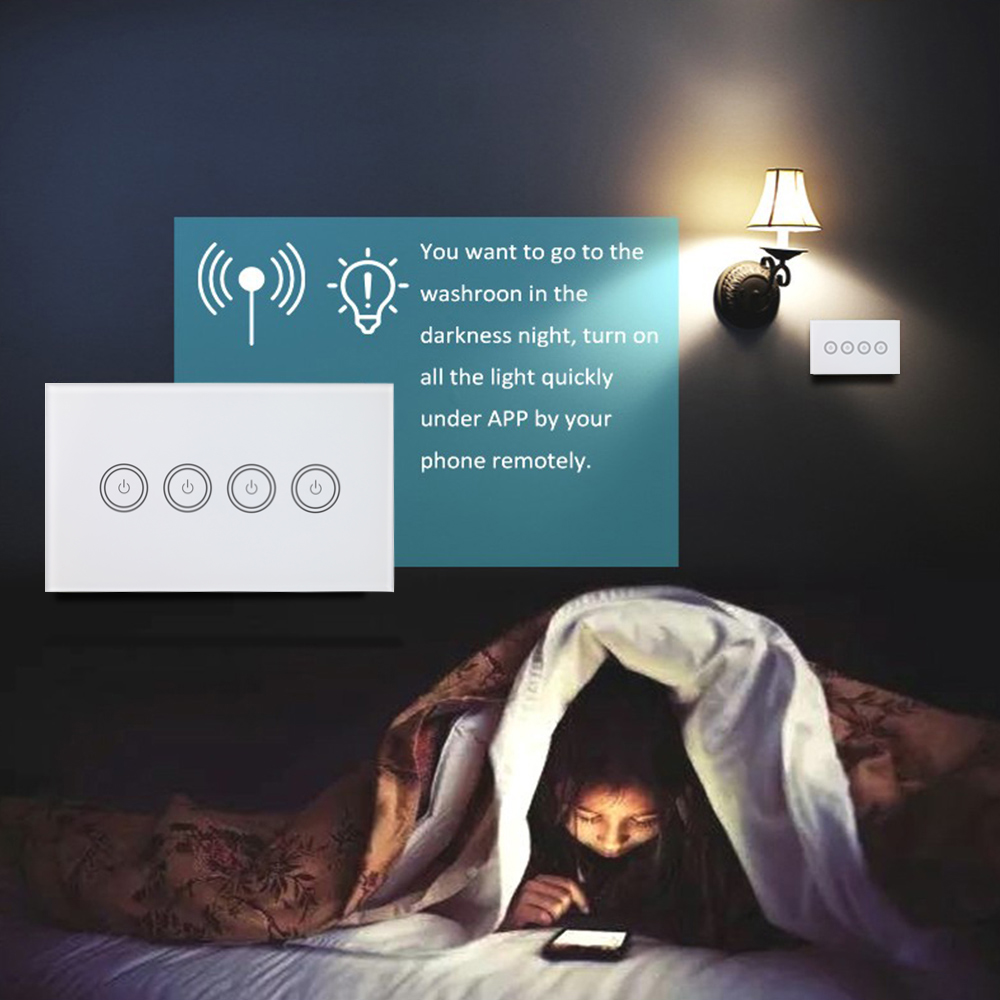 1 gang US touch wifi smart wall light switch