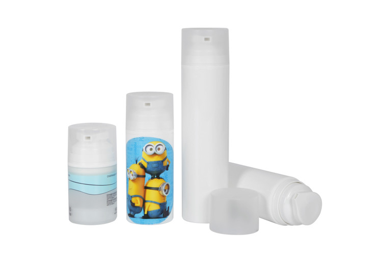 White PP Foundation Airless Pump Bottle 30ml 50ml 75ml 100ml 120ml 150ml 200ml For Skin Care UKA19-B