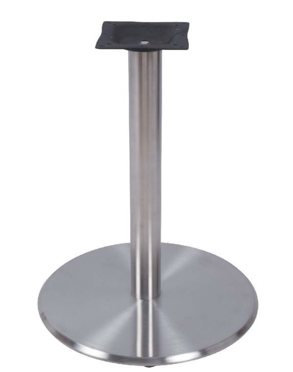 Round Base Metal Dining Table legs Height 28'' Stainless Steel Commercial Furniture