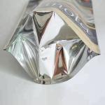 standing up doypack zipper top silver aluminum foil food grade bag heat seal