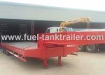 Red 3 Axle Heavy Duty Trailer , Low Bed Trailer Truck 30T Loading Weight