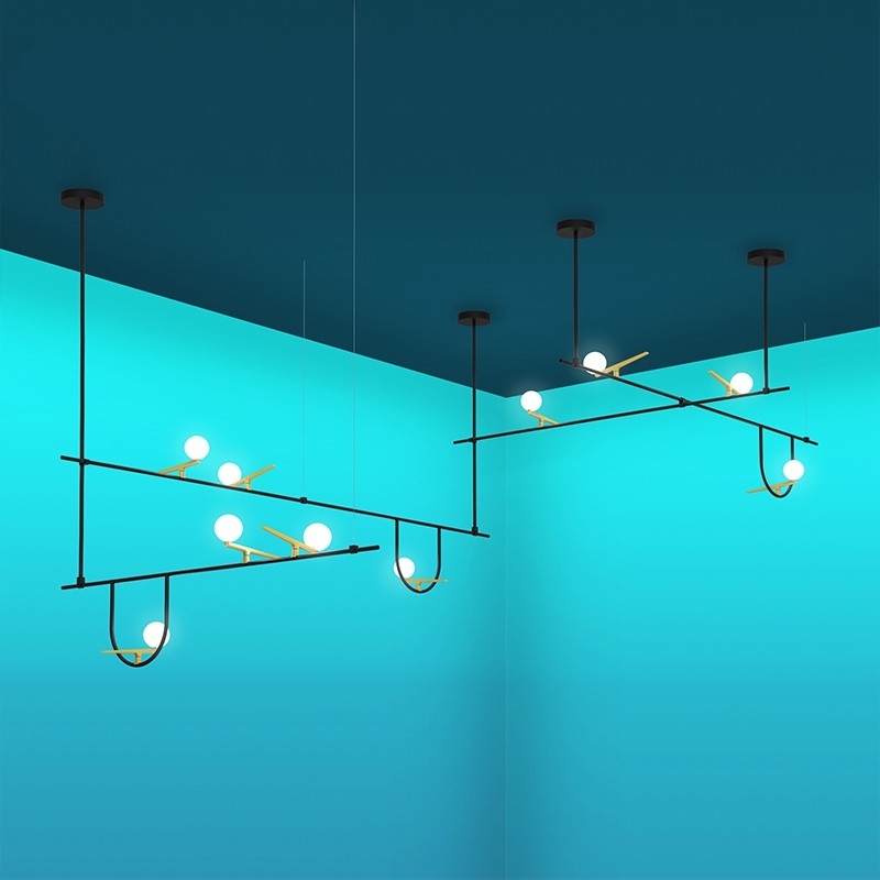 Nordic lustre metal Designer bird Pendant light art dining room office Yanzi Pendant Lamp(WH-GP-155)