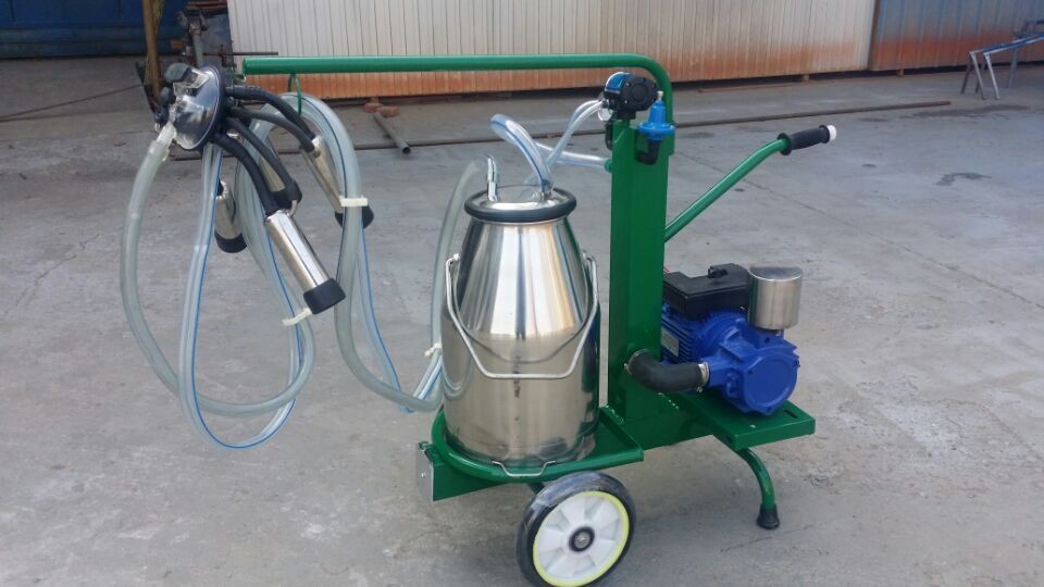 HL-JN07 Single Bucket Portable Milking Machine for Cow with Dry Pump