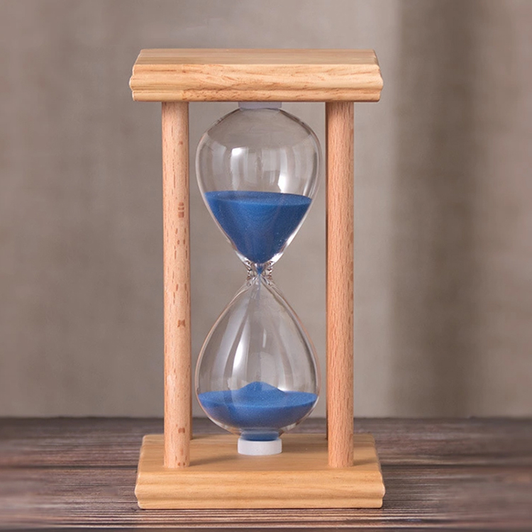 Traditional Wooden Hourglass Sand Clock 30 Minutes Size Customized