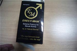 Wholesale Sex Enhancement Pill Packaging Display Box and Blister Card ERECT-MAN Paper Card from china suppliers