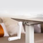 Commercial Furniture Minimalist White Wooden Manual Standing Desk for Classroom