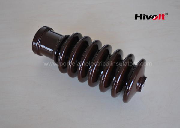 IEC standard HV bushing insulator for surge arresters 20KV color brown without