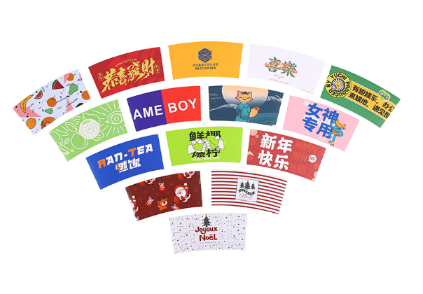 Eco Friendly Coffee Cup Sleeve Holder Custom Logo Printing Heatproof Insulation