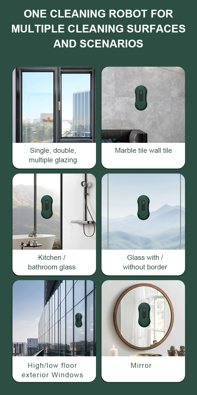 High Suction Smart Glass Cleaning Robot Big Windows Smart Window Cleaner