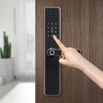 Password Wifi Bluetooth Door Lock 70mm Tuya Glass Door Lock For Apartment