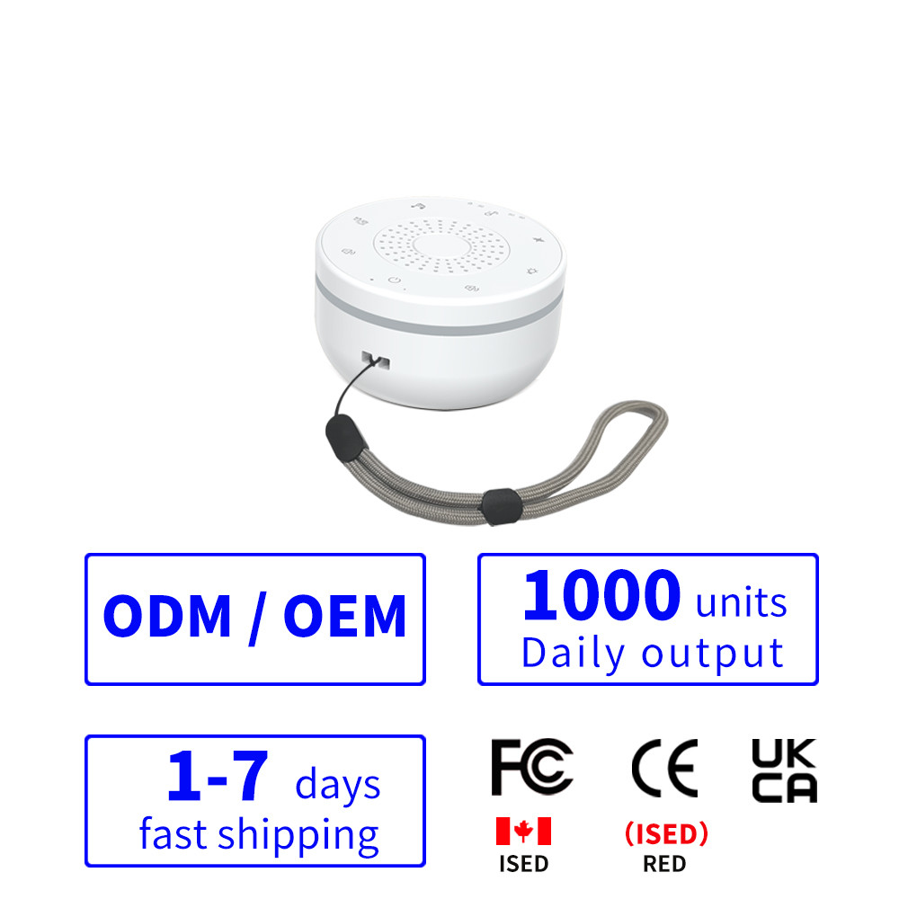 Portable White Noise Machine with Night Light and 30 Sounds