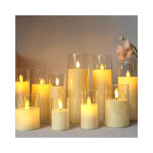 Wholesale Father's Day Flameless Flickering Candle in LED Acrylic Cup for Birthday Decoration from china suppliers