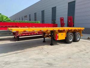 Wholesale 50T Load Capacity AND9400 Container Transport Flatbed Trailer Durable from china suppliers
