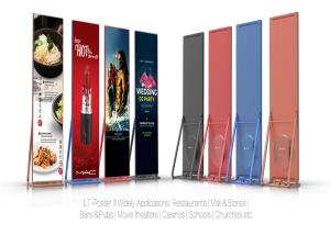 Wholesale P2.5mm Floor Stand Poster LED Display, Portable LED Poster Board Full Color for exhibitions, Airports,Stations from china suppliers